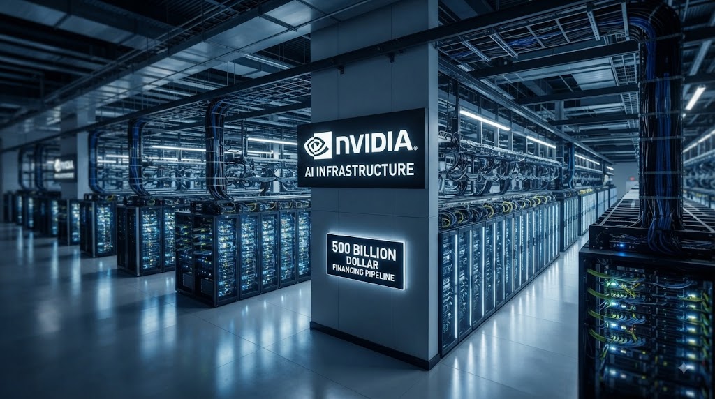 5천억 달러의 승부수를 띄운 Nvidia의 데이터센터를 보여주는 인포그래픽