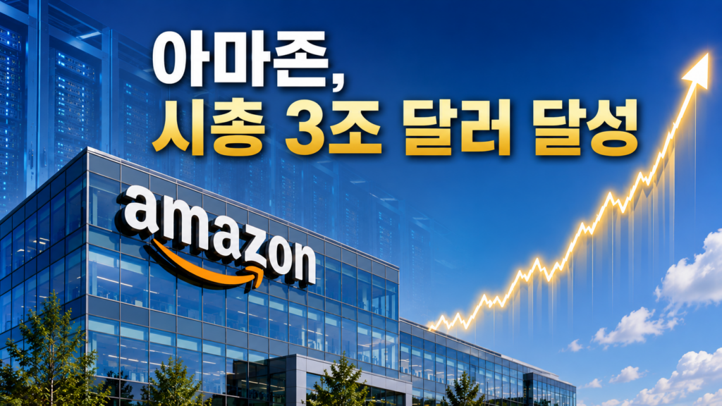 Amazon이 시총 3조 달러 달성한 것을 보여주는 인포그래픽