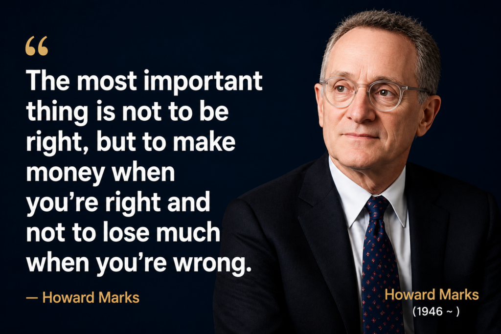 Howard Marks 의 투자 철학을 보여주는 인포그래픽
