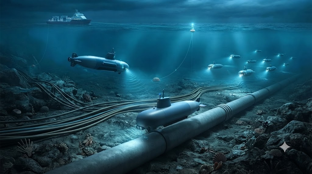 underwater infra 환경을 보여주는 인포그래픽
